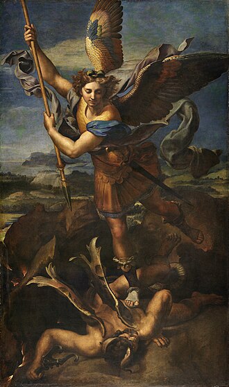 Erzengel Michael vertreibt Satan