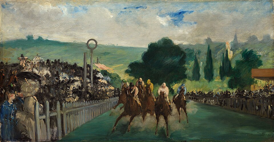 Carrera de caballos en Longchamp - Édouard Manet