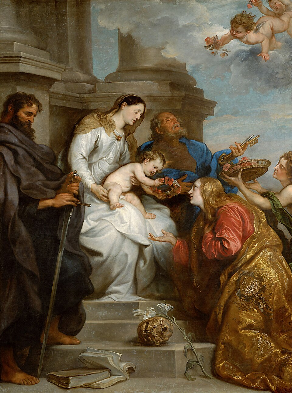 Coronation of Saint Rosalia - Antoon van Dyck
