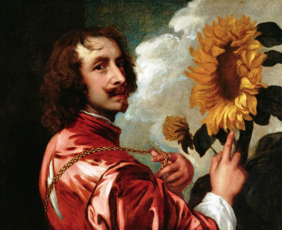 Self-portrait with a Sunflower - Antoon van Dyck