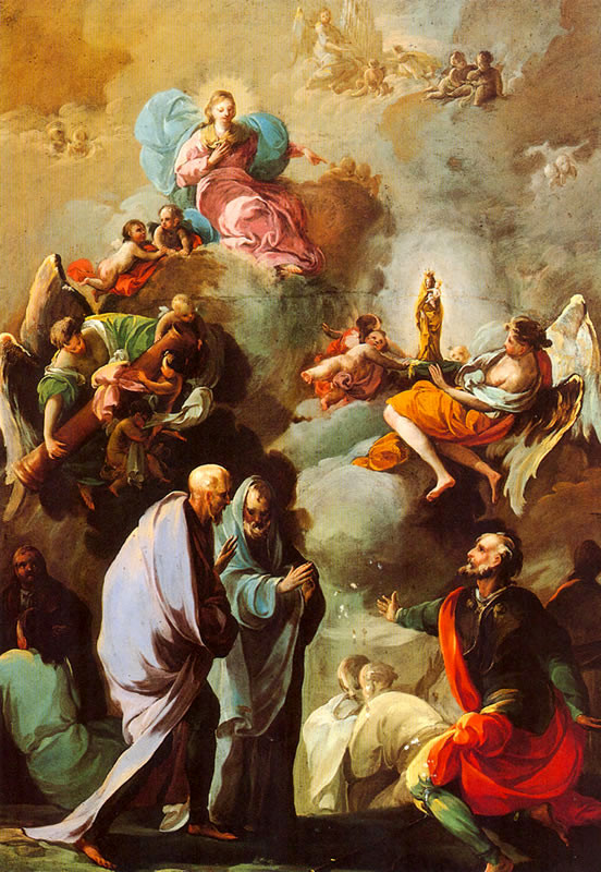 Apparition of the Virgin of Pilar to Santiago and his disciples Zaragoza - Francisco Goya