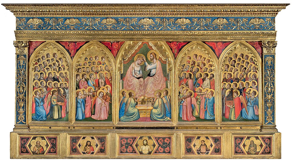 Coronation of Mary with Angels and Saints - Giotto di Bondone