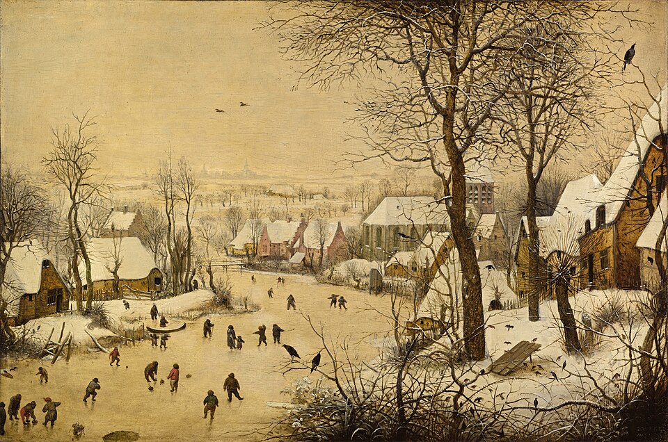Paysage d'hiver avec patineurs et trappe aux oiseaux - Pieter Bruegel the Elder
