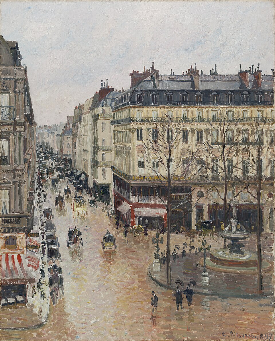 Rue Saint-Honoré in the Afternoon. Effect of Rain - Camille Pissarro
