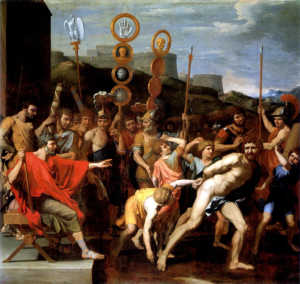 Camille Delivers the Schoolmaster of Falerii to His Pupils - Nicolas Poussin