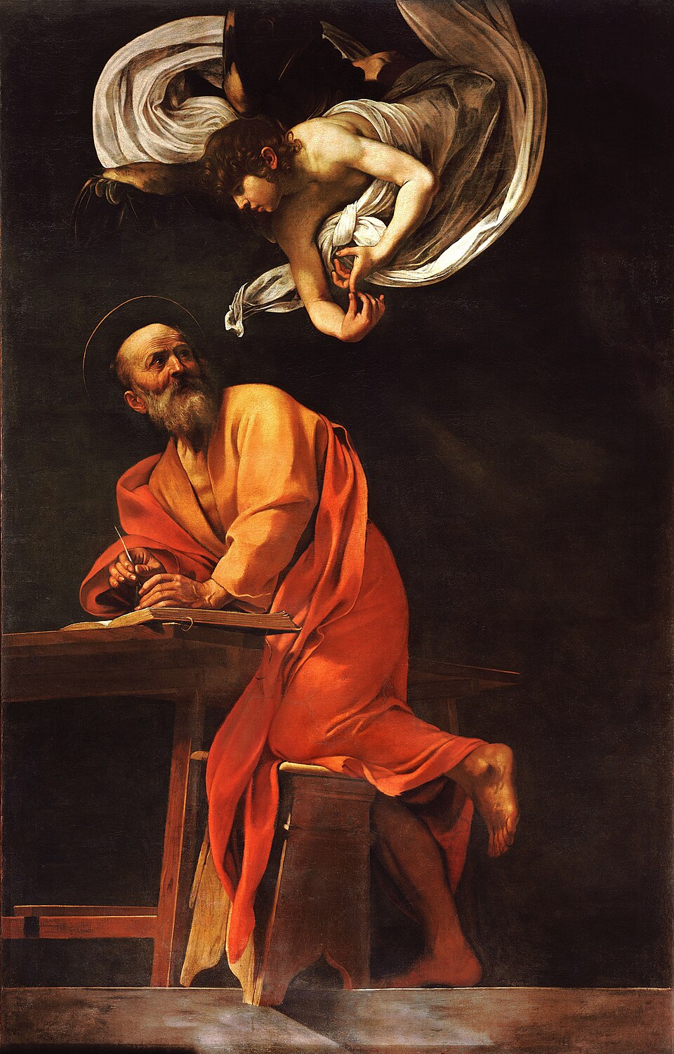 The Inspiration of Saint Matthew - Caravaggio