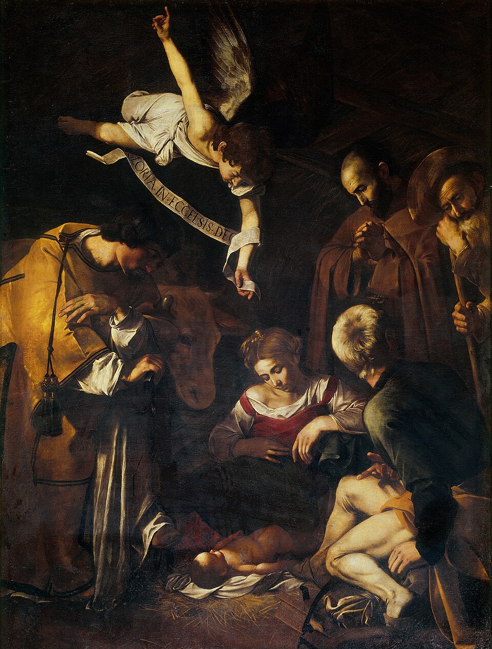 La Nativité avec saint François et saint Laurent - Caravaggio