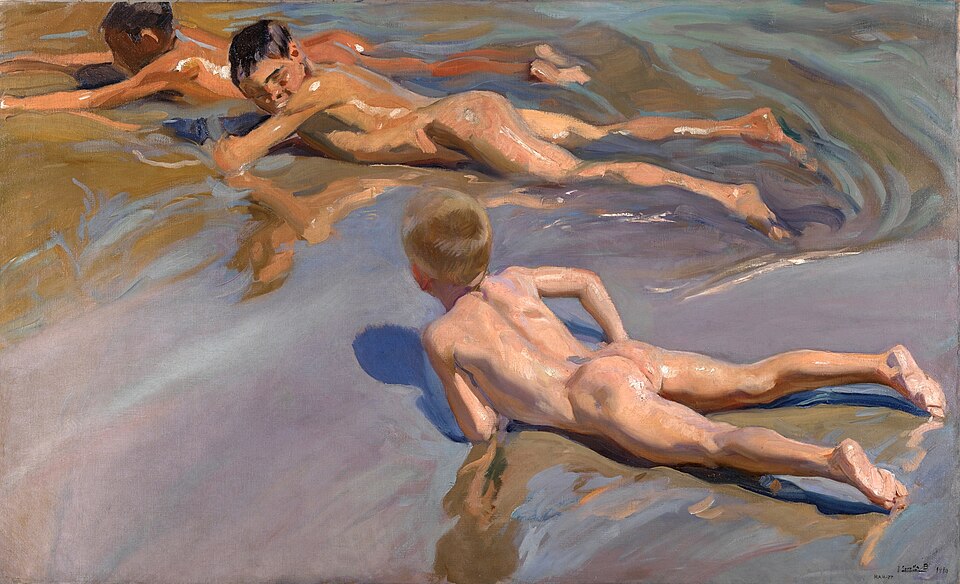 Chicos en la playa - Joaquín Sorolla