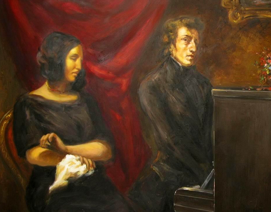 Portrait of Frédéric Chopin and George Sand - Eugène Delacroix