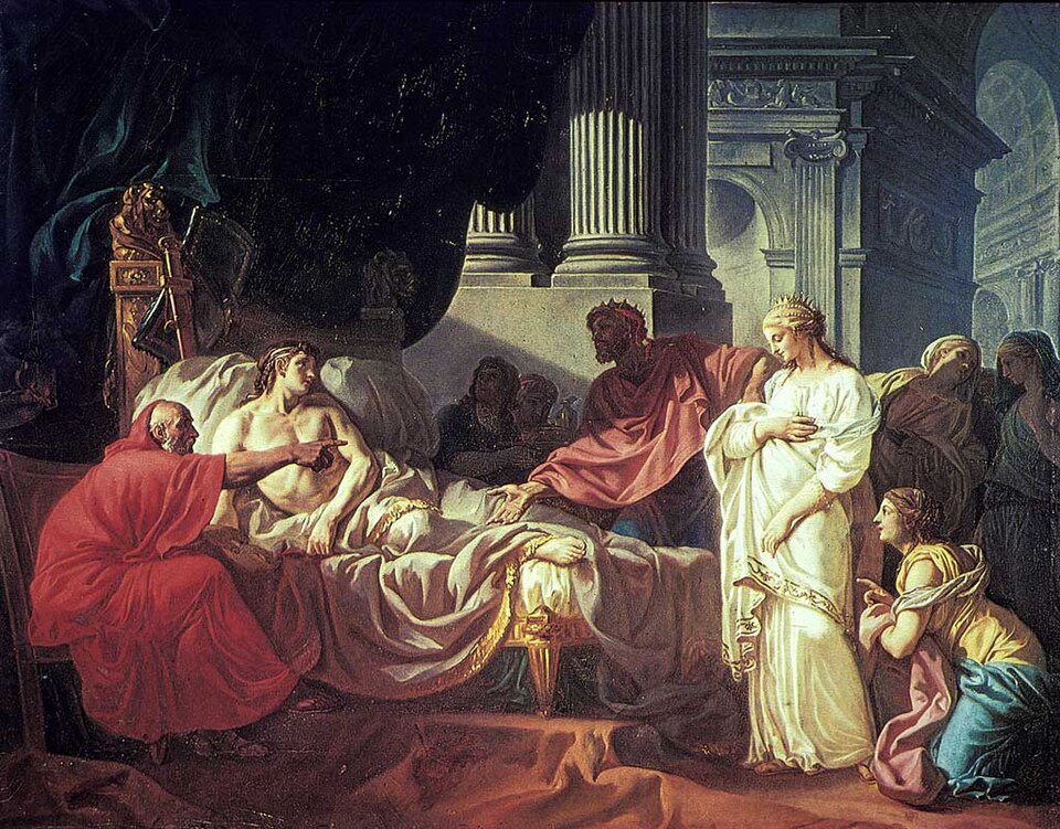 Erasistratus Discovering the Cause of Antiochus' Disease - Jacques-Louis David