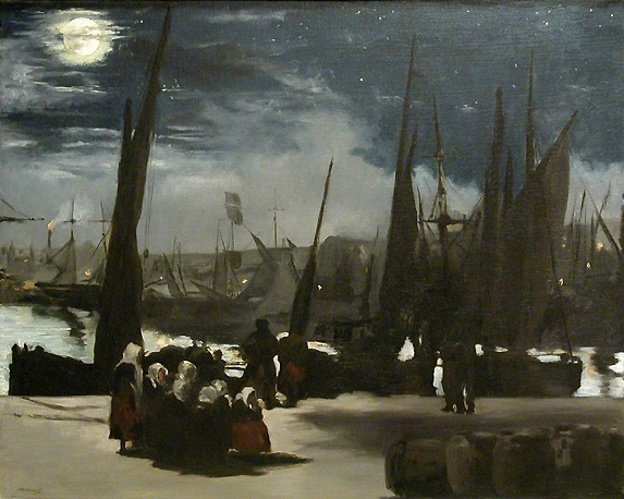 Clair de lune sur le port de Boulogne - Édouard Manet