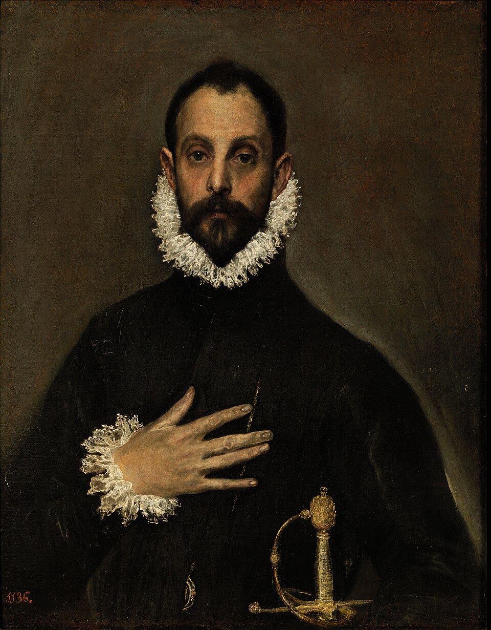 Bildnis eines Edelmanns mit der Hand auf der Brust - El Greco
