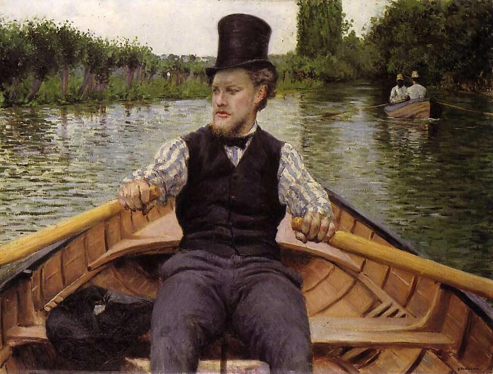 La partida del bote - Gustave Caillebotte
