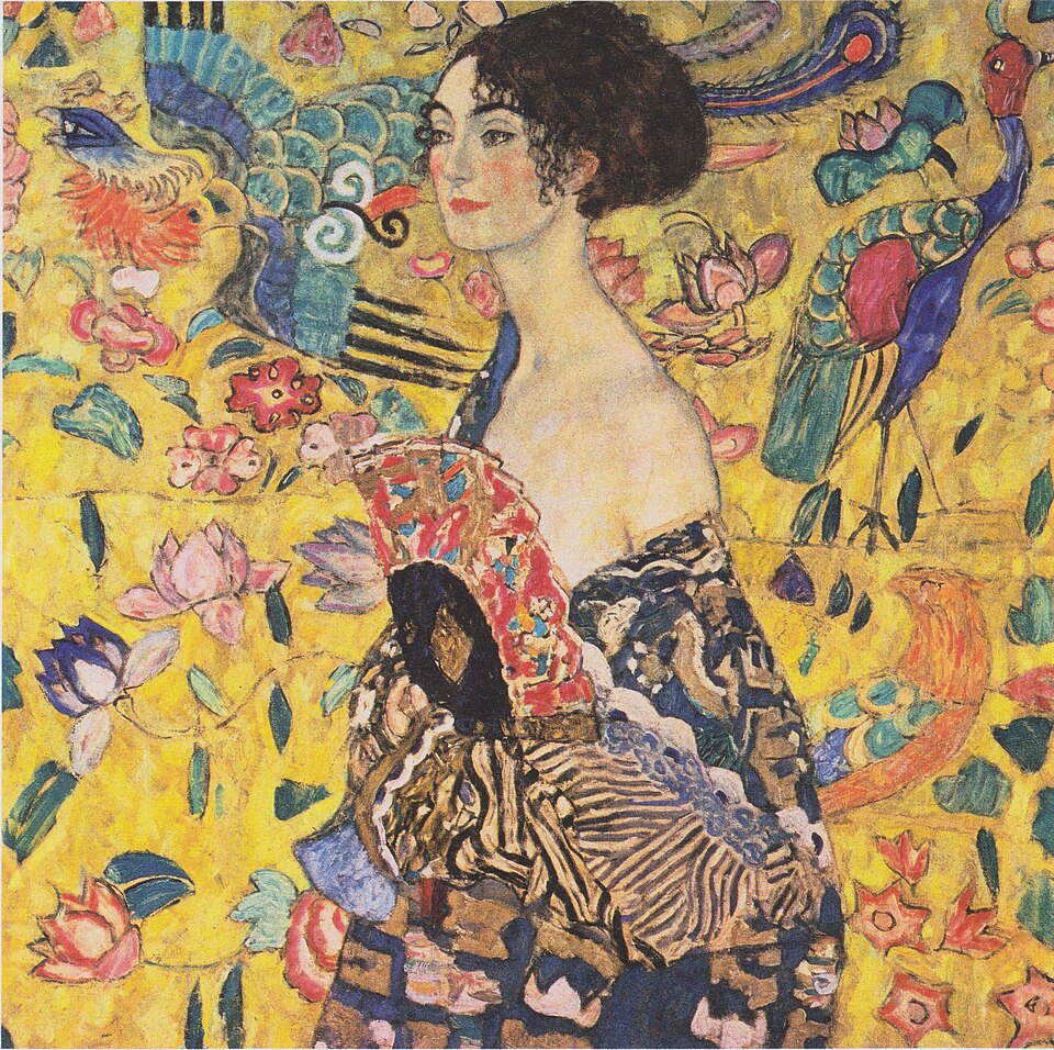 Woman With a Fan - Gustav Klimt