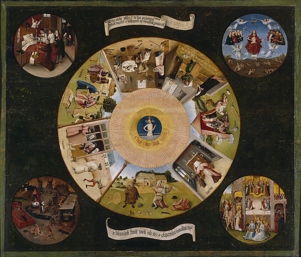 Die sieben Todsünden und vier letzten Dinge - Hieronymus Bosch