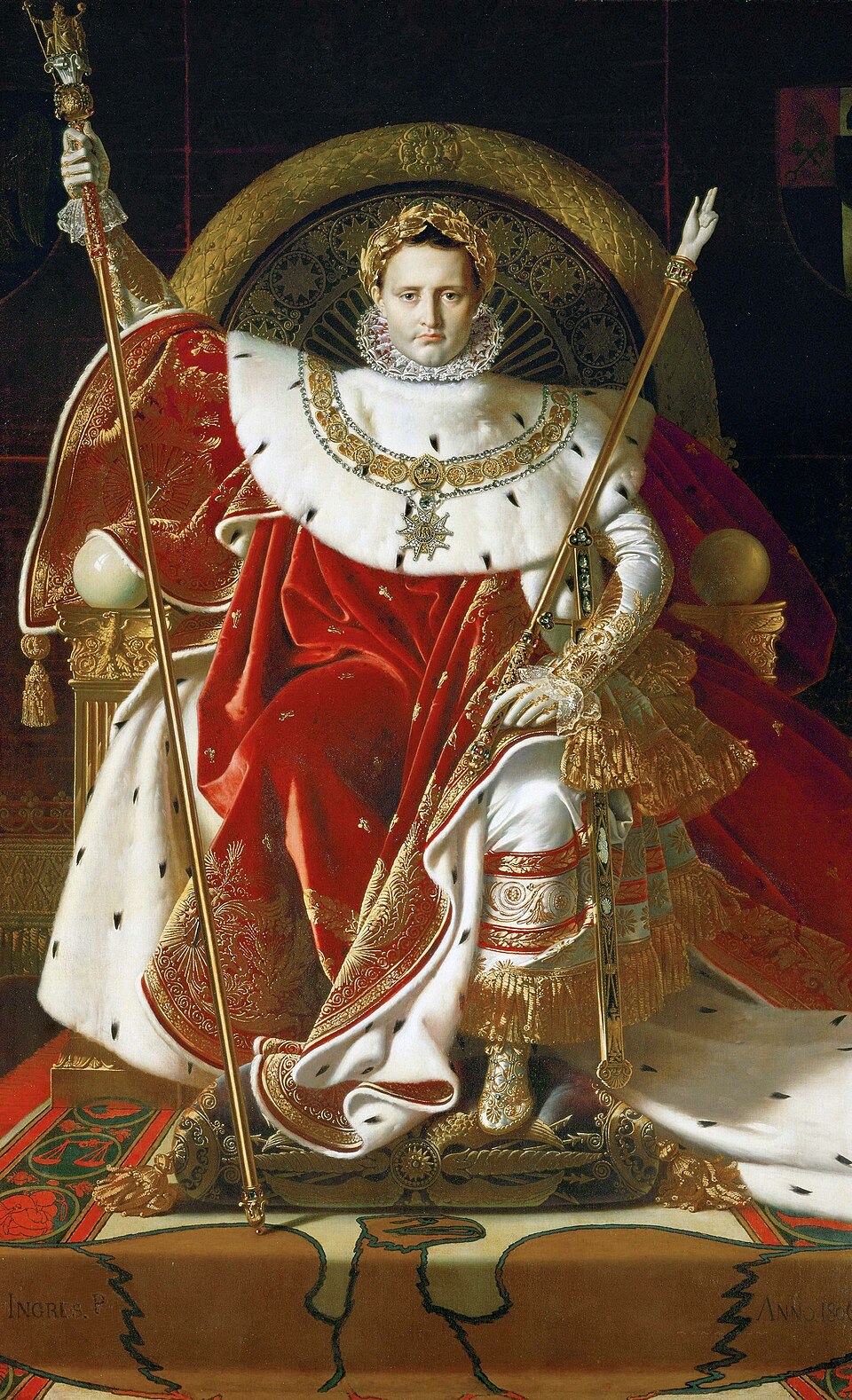 Napoleón en su trono imperial - Jean Auguste Dominique Ingres