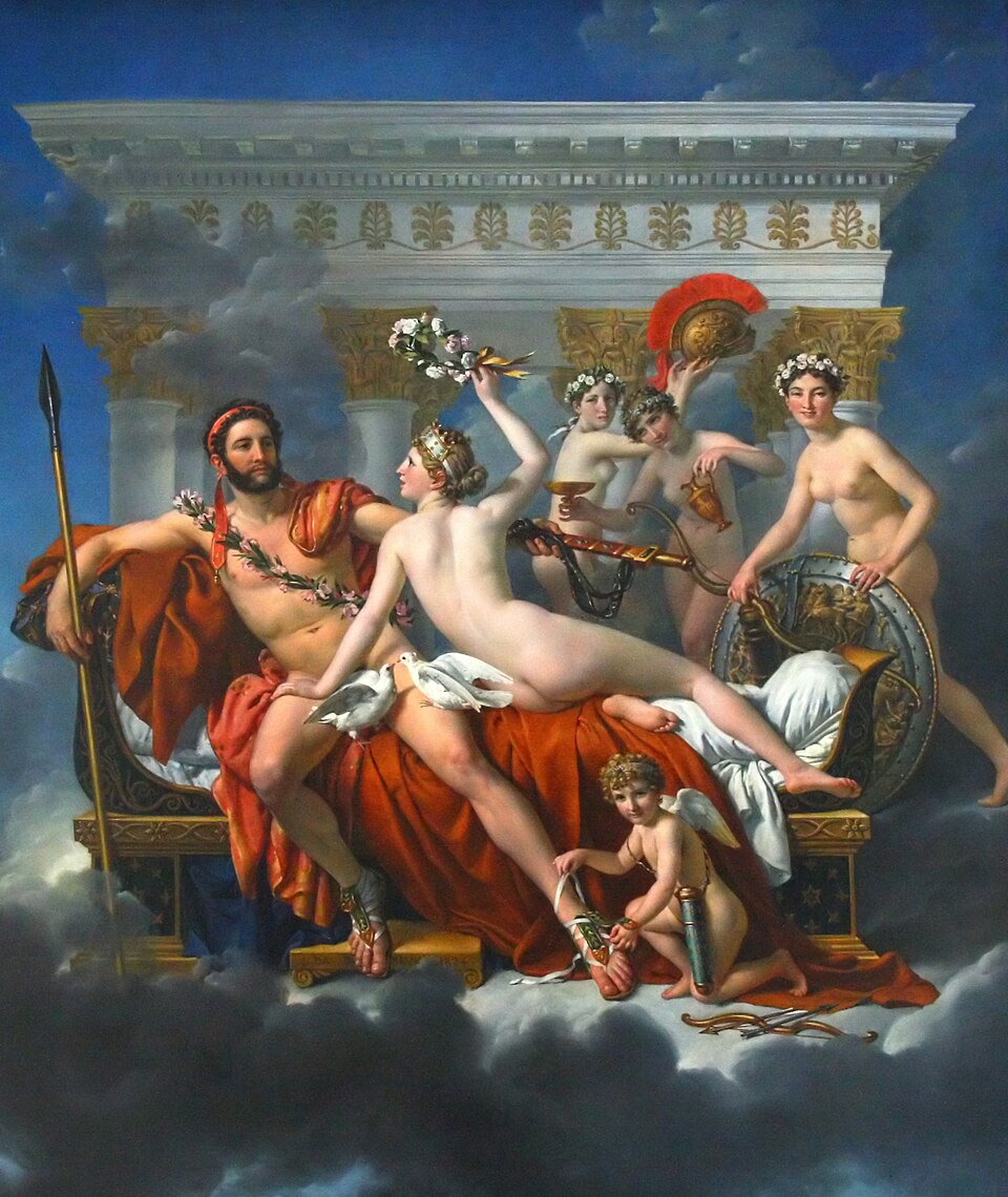 Marte desarmado por Venus y las Gracias - Jacques-Louis David