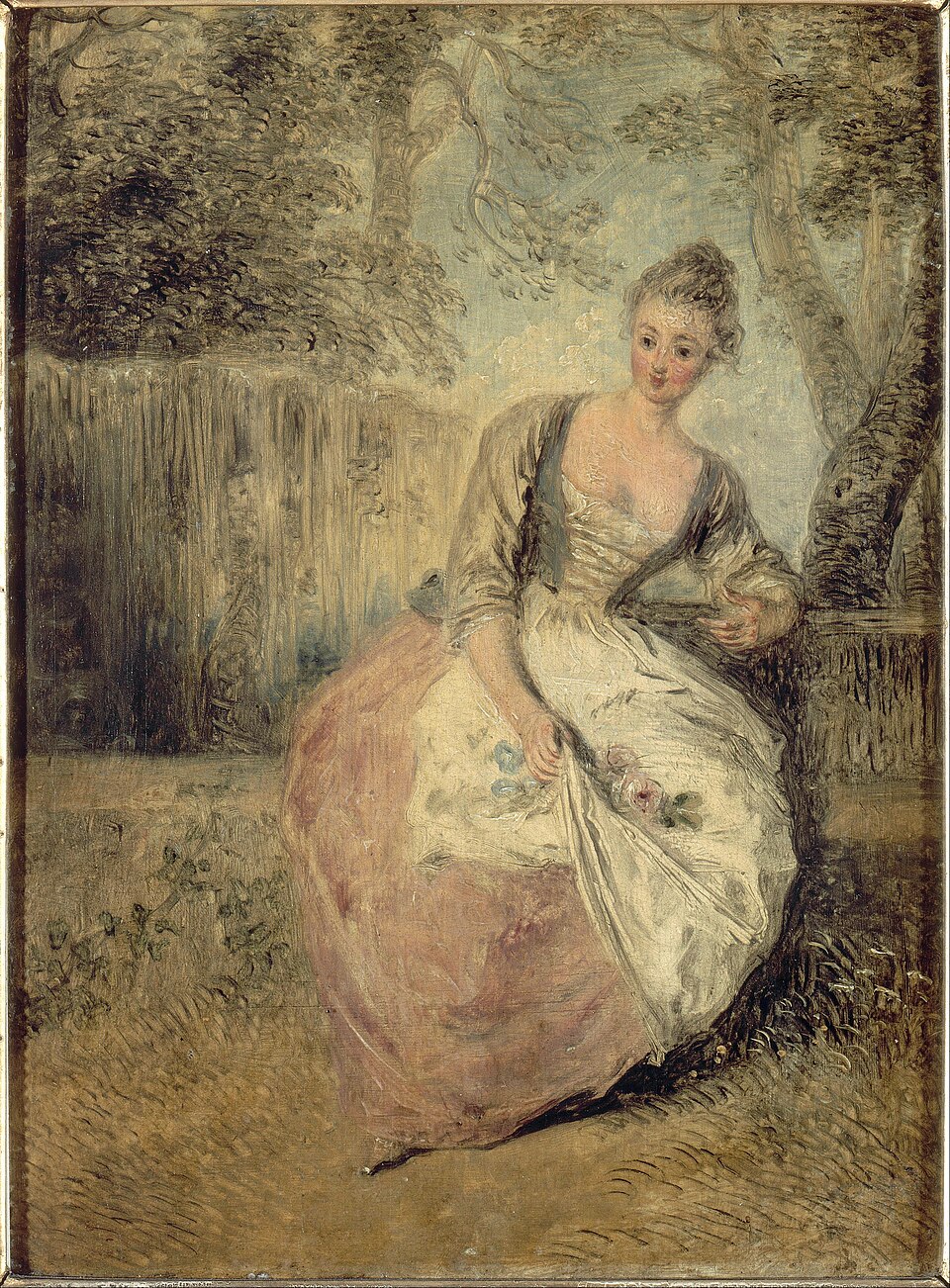 The Worried Lover - Jean-Antoine Watteau