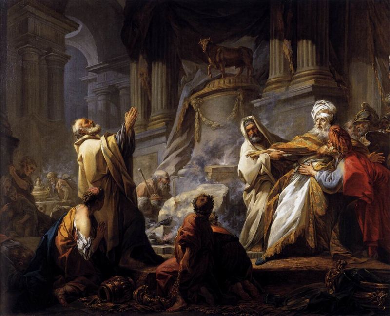 Jeroboam Sacrificing to Idols - Jean-Honoré Fragonard