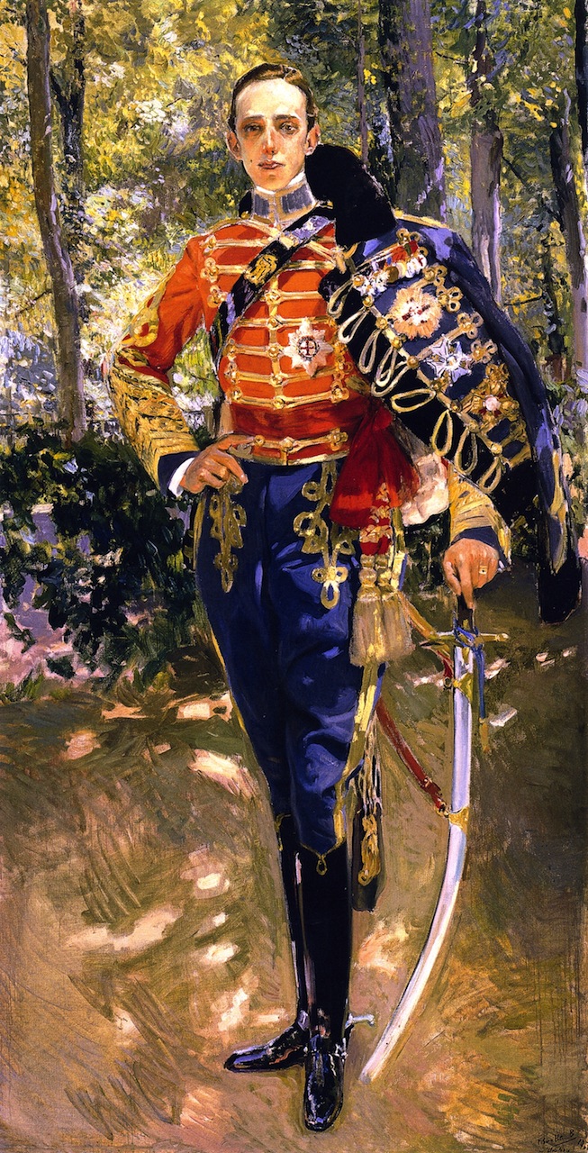 Retrato de Alfonso XIII con uniforme de húsares - Joaquín Sorolla