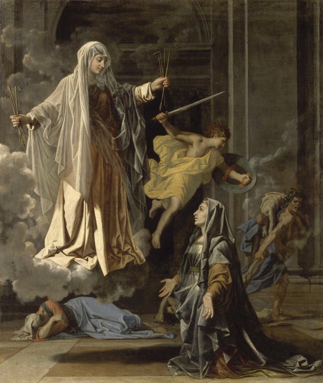 Saint Frances Announcing the End of the Plague in Rome - Nicolas Poussin