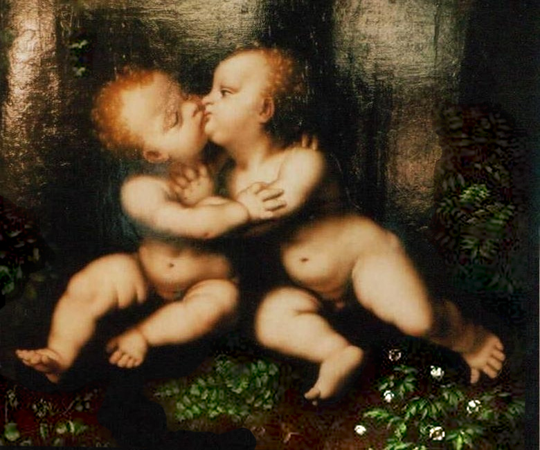 The Holy Infants Embracing - Leonardo da Vinci