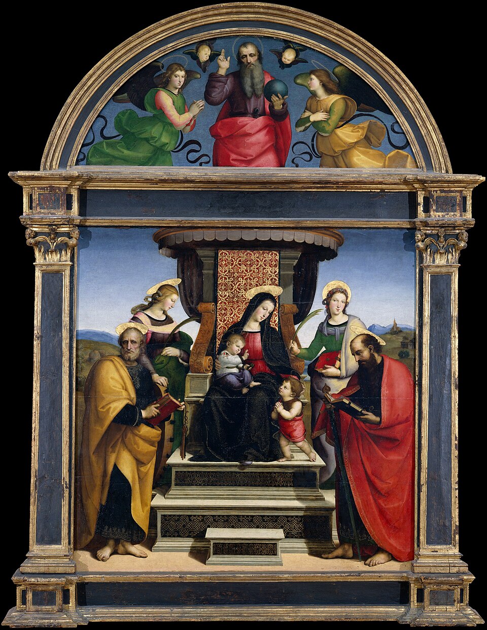 Madonna and Child Enthroned with Saints - Raphael