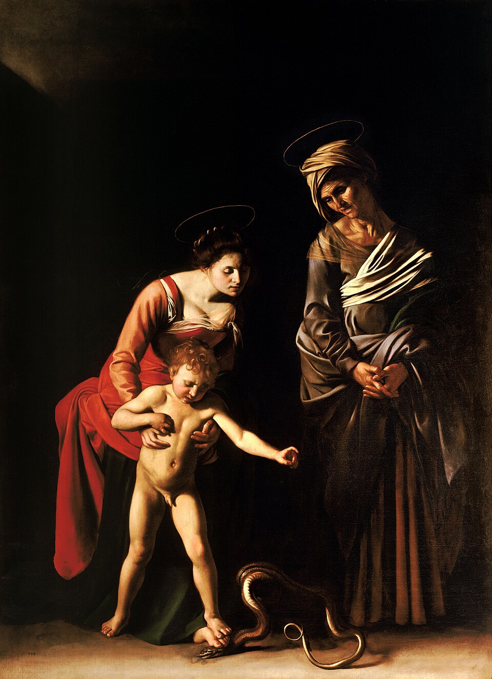 Madonna und Kind mit der Heiligen Anna - Caravaggio