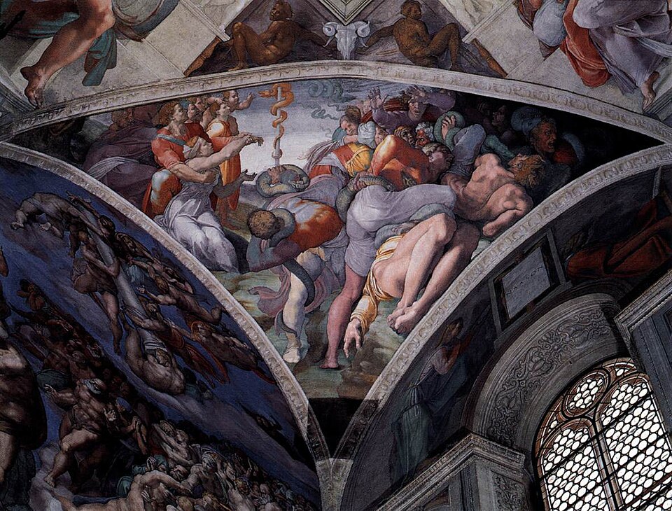 The Brazen Serpent - Michelangelo
