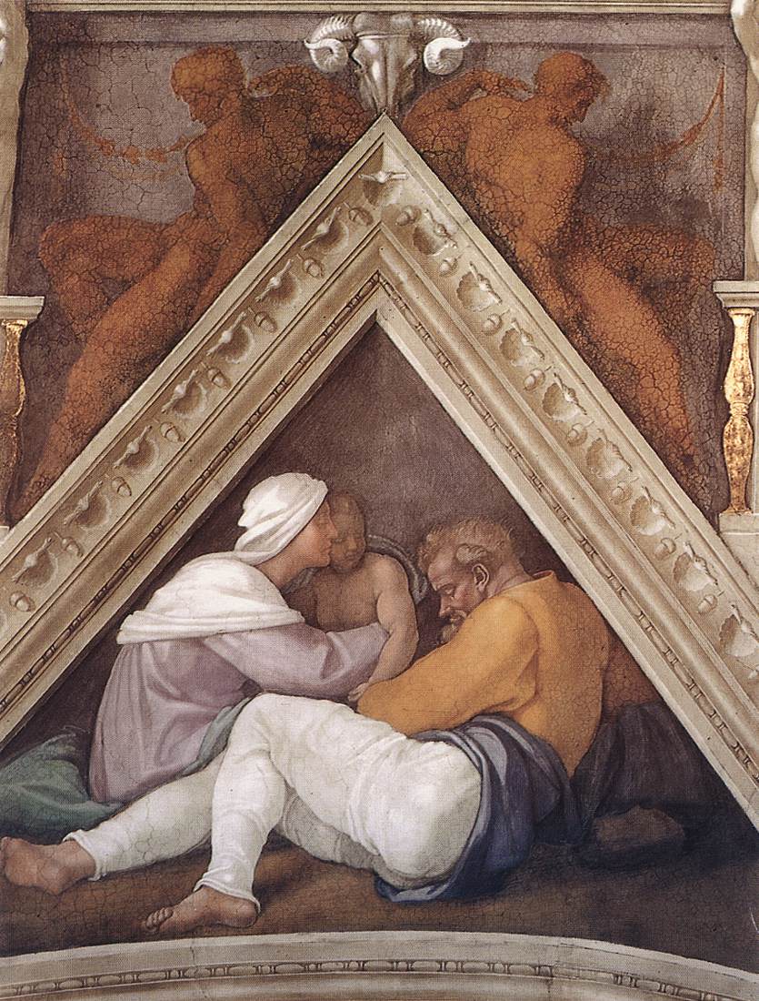 The Ancestors of Christ: Josias, Jeconiah and Shealtiel - Michelangelo