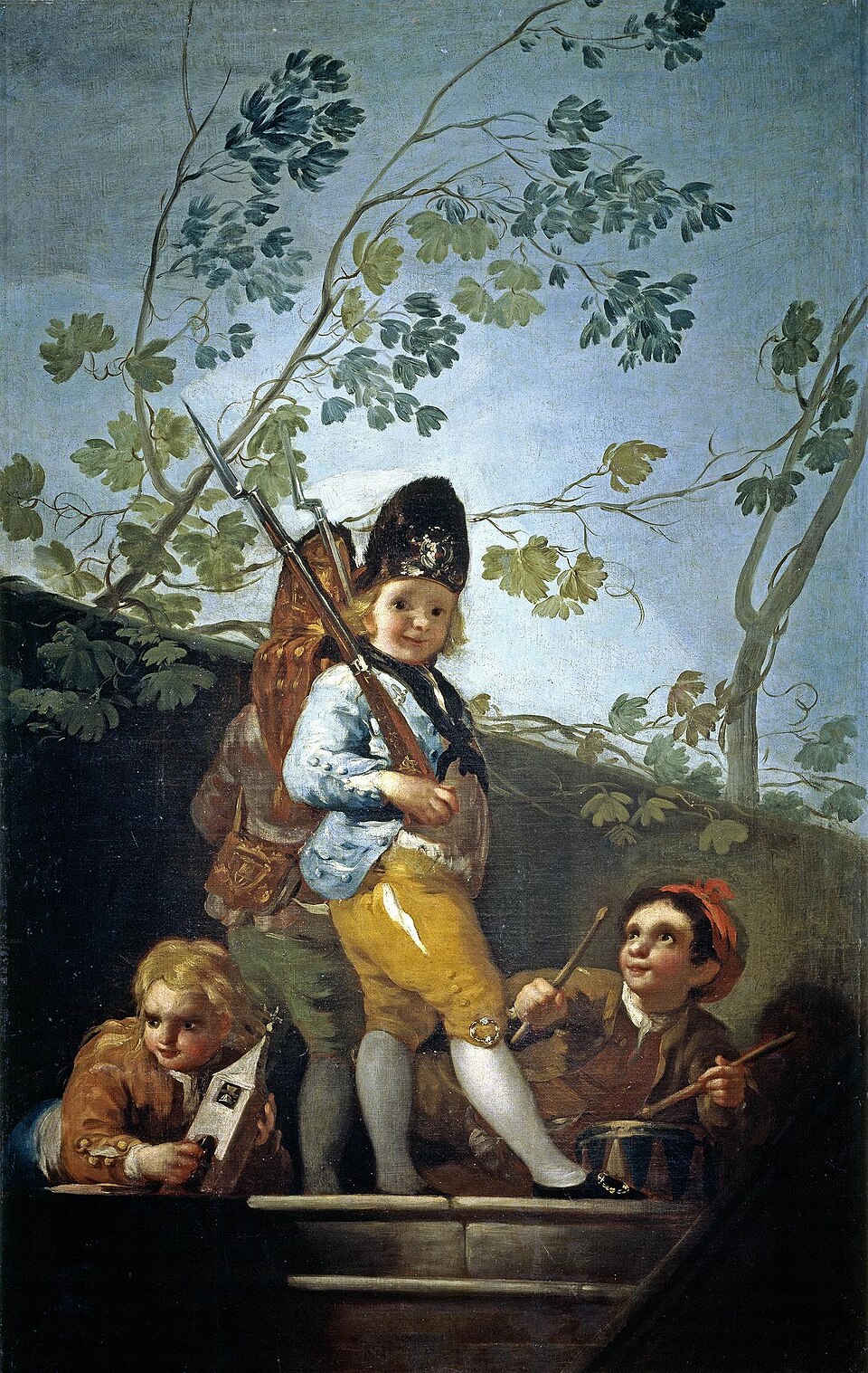 Boys playing soldiers - Francisco Goya