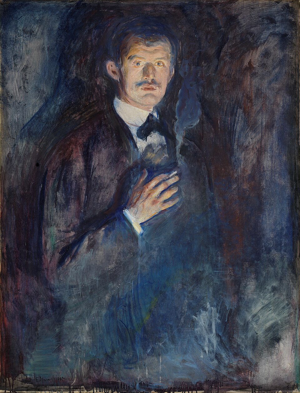 Autorretrato con cigarrillo - Edvard Munch
