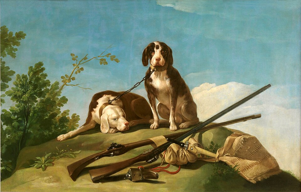 Dogs and hunting gear - Francisco Goya