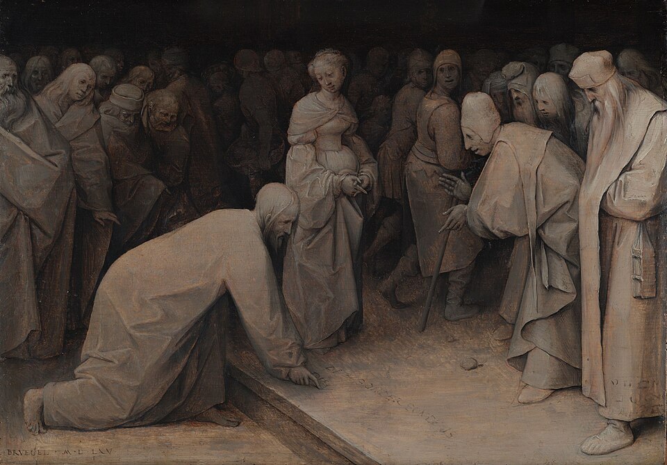 Christ and the Woman Taken in Adultery - Pieter Bruegel the Elder