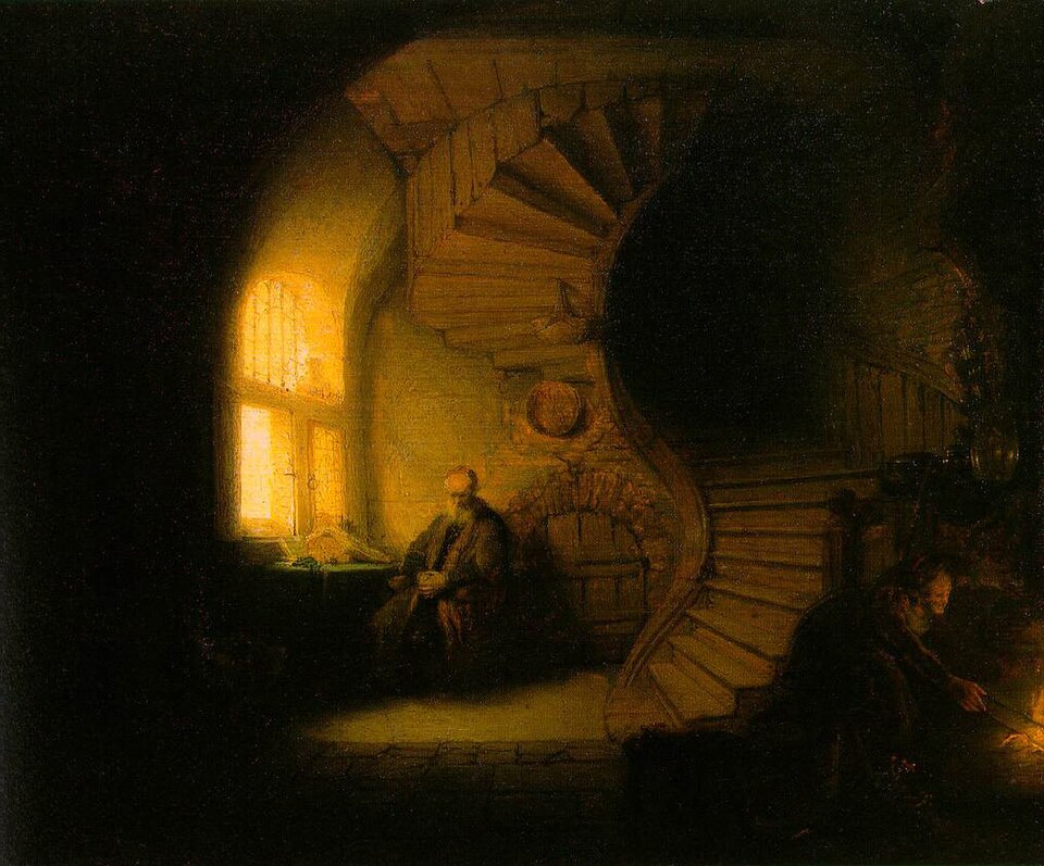 Meditierender Philosoph - Rembrandt van Rijn