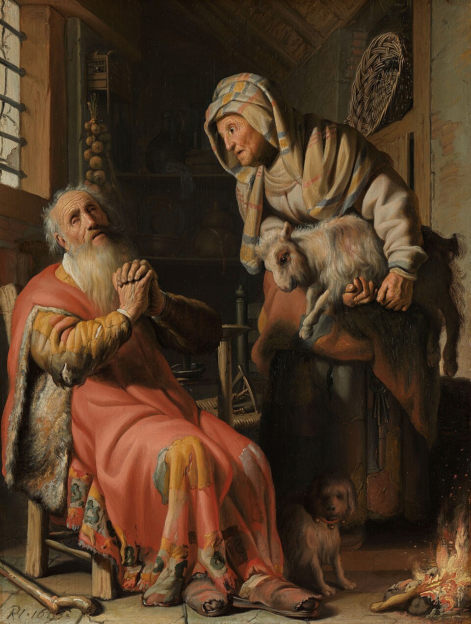 Tobit and Anna with the Kid - Rembrandt van Rijn