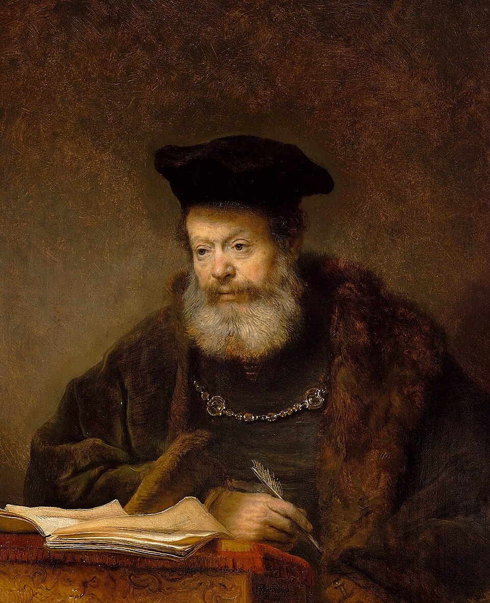 Scholar at his desk - Rembrandt van Rijn