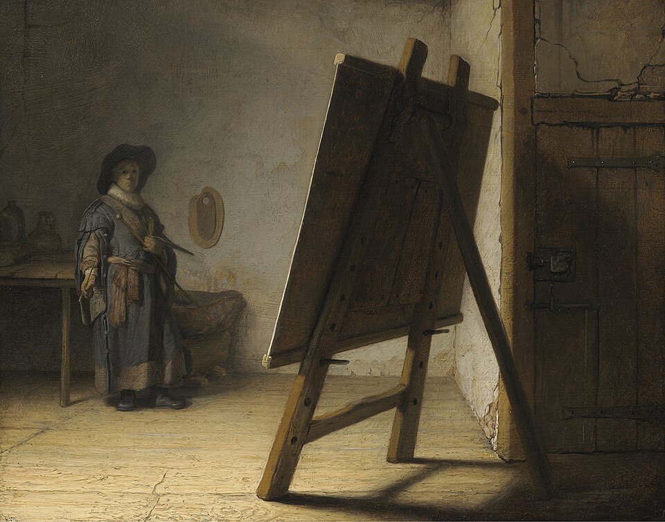 Artist in his studio - Rembrandt van Rijn
