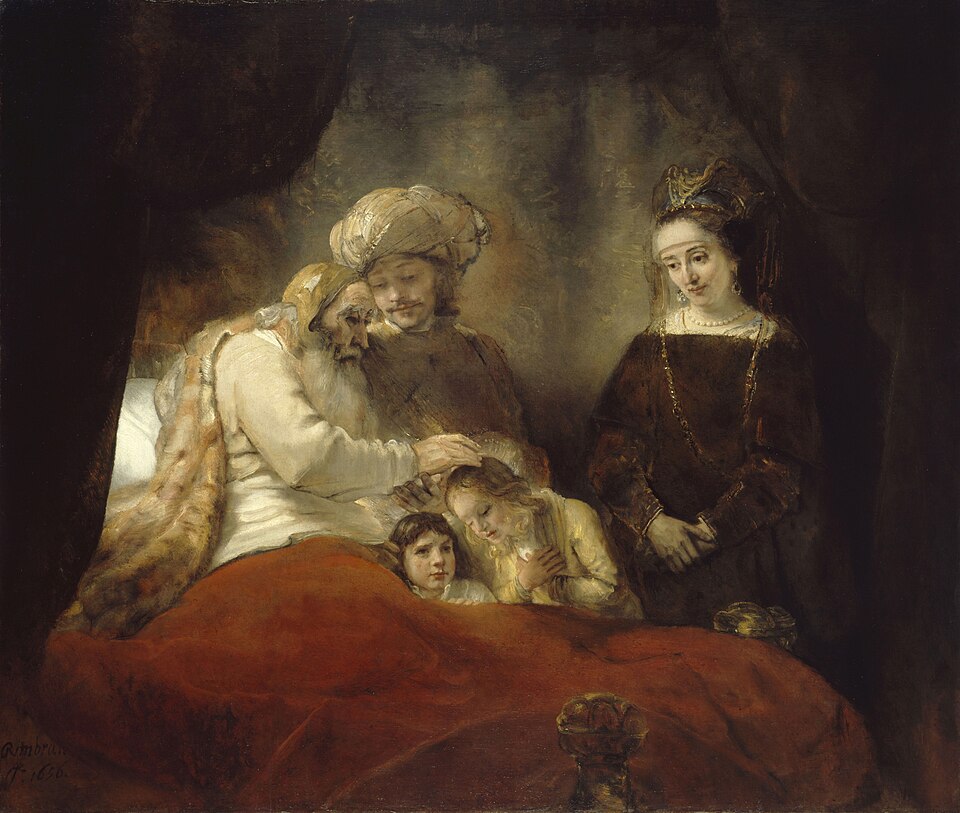 Jacob Blessing the Sons of Joseph - Rembrandt van Rijn
