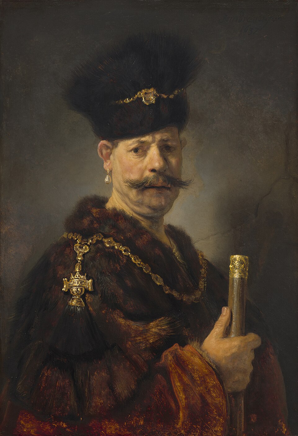 A Polish Nobleman - Rembrandt van Rijn