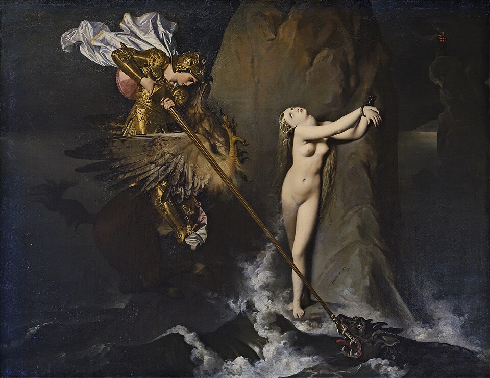 Ruggiero befreit Angelika - Jean-Auguste-Dominique Ingres