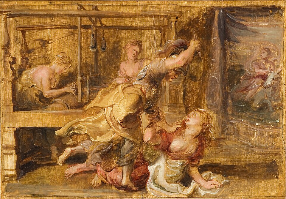 Pallas and Arachne - Peter Paul Rubens