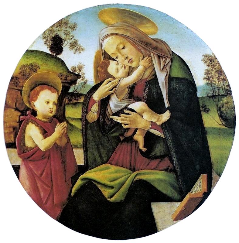 La Vierge à l'Enfant avec le petit saint Jean - Sandro Botticelli