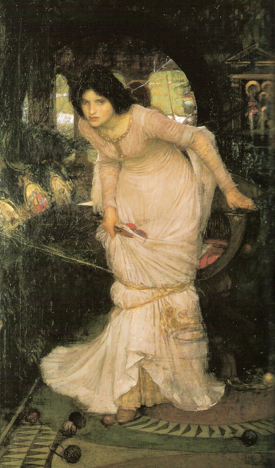 The Lady of Shalott looking at Lancelot - John William Waterhouse