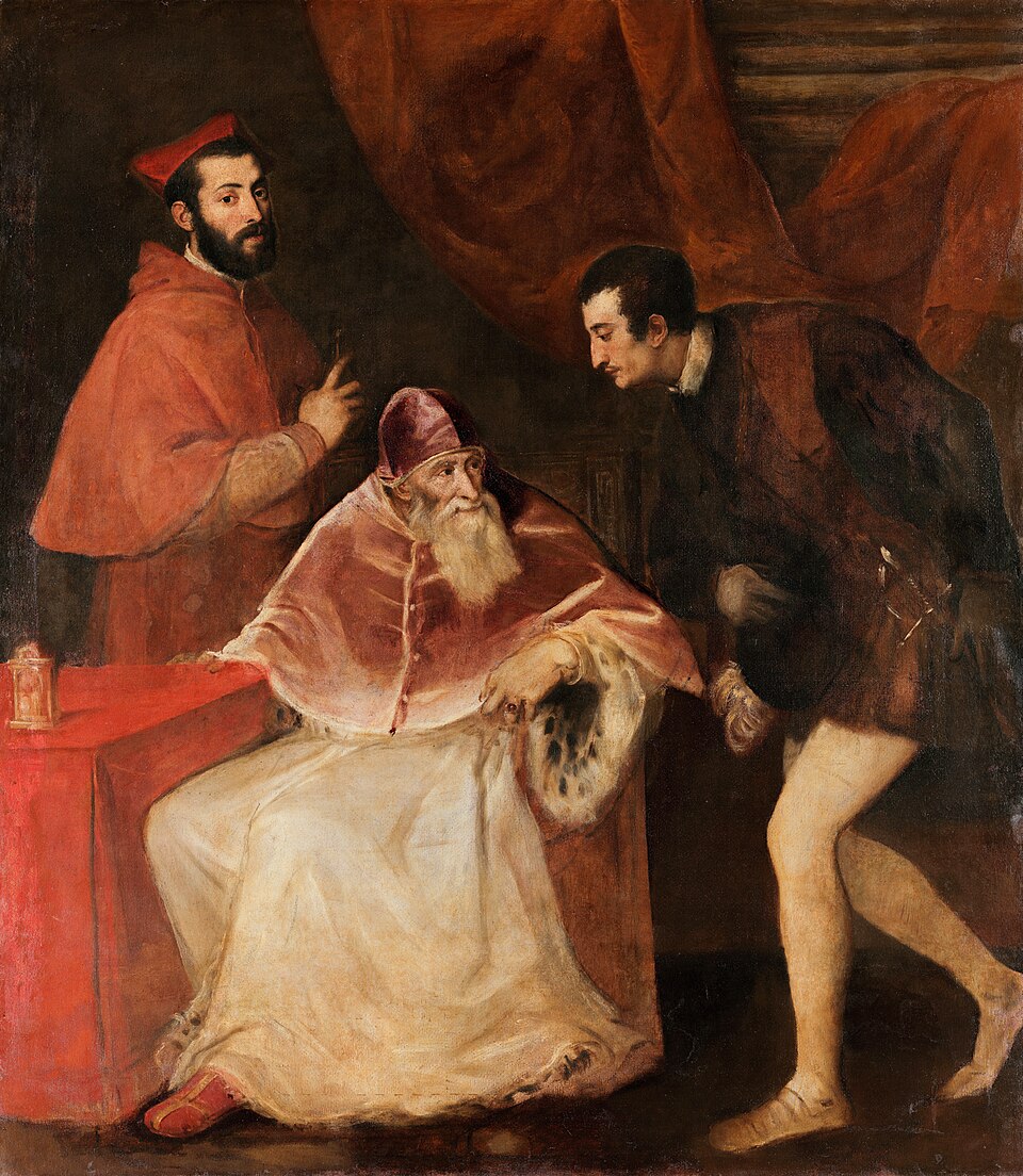 Papst Paul III. und seine Nepoten - Tizian
