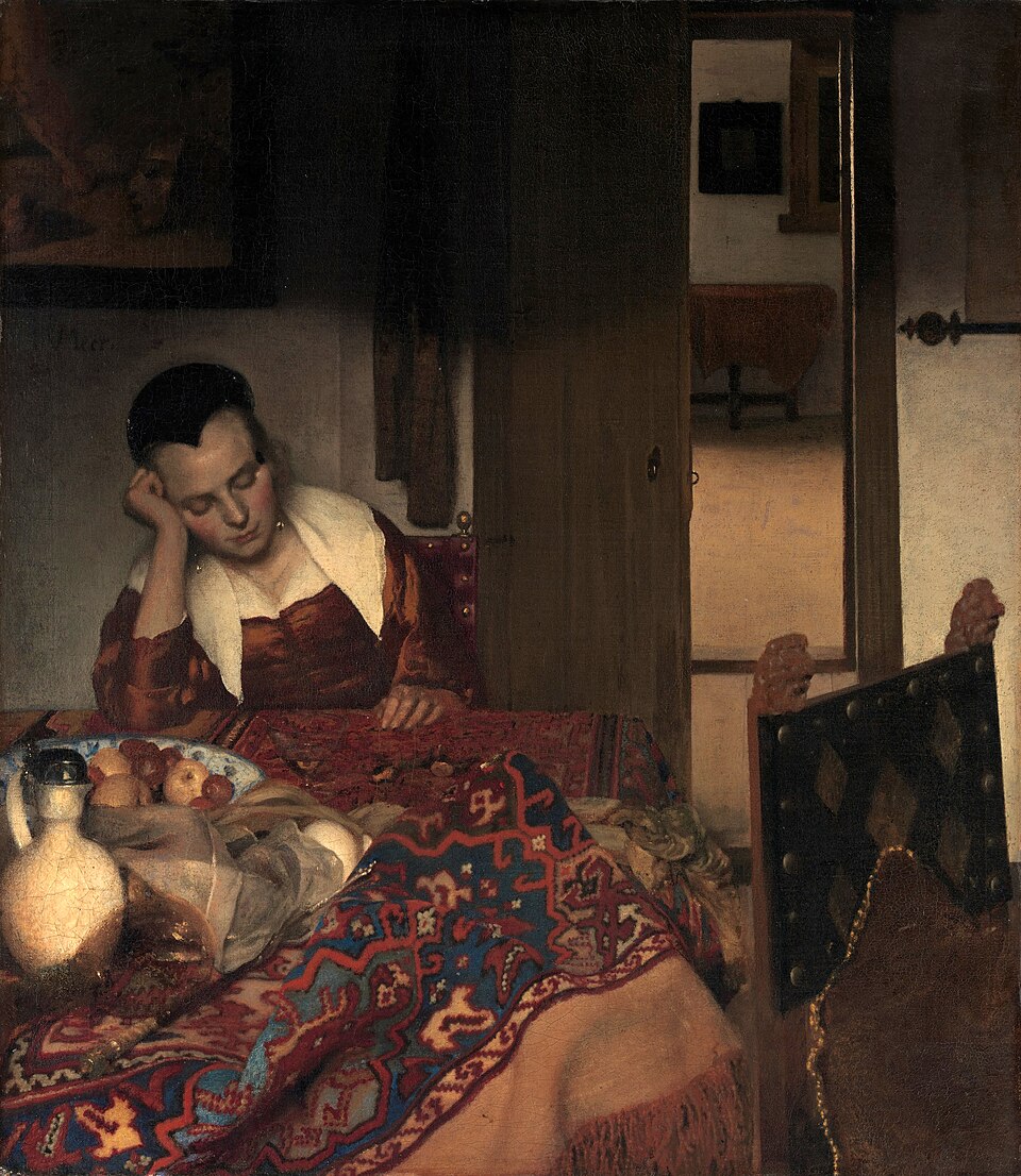 A Girl Asleep - Johannes Vermeer