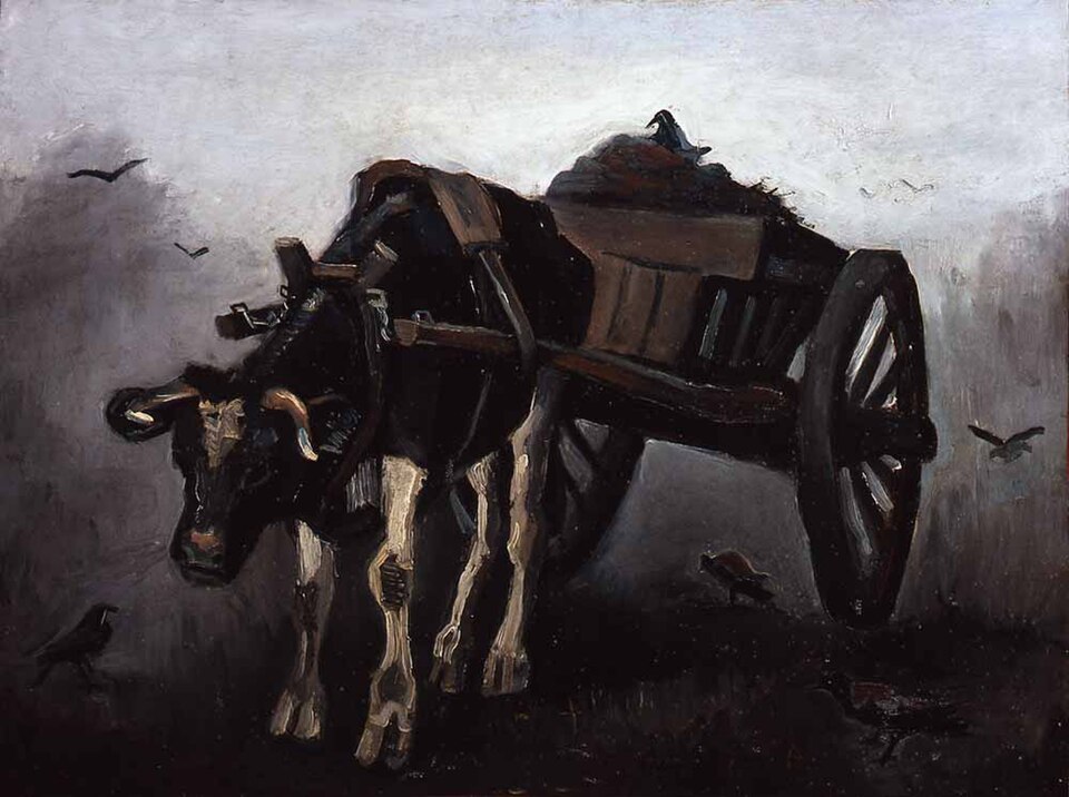 Der Ochsenkarren - Vincent van Gogh