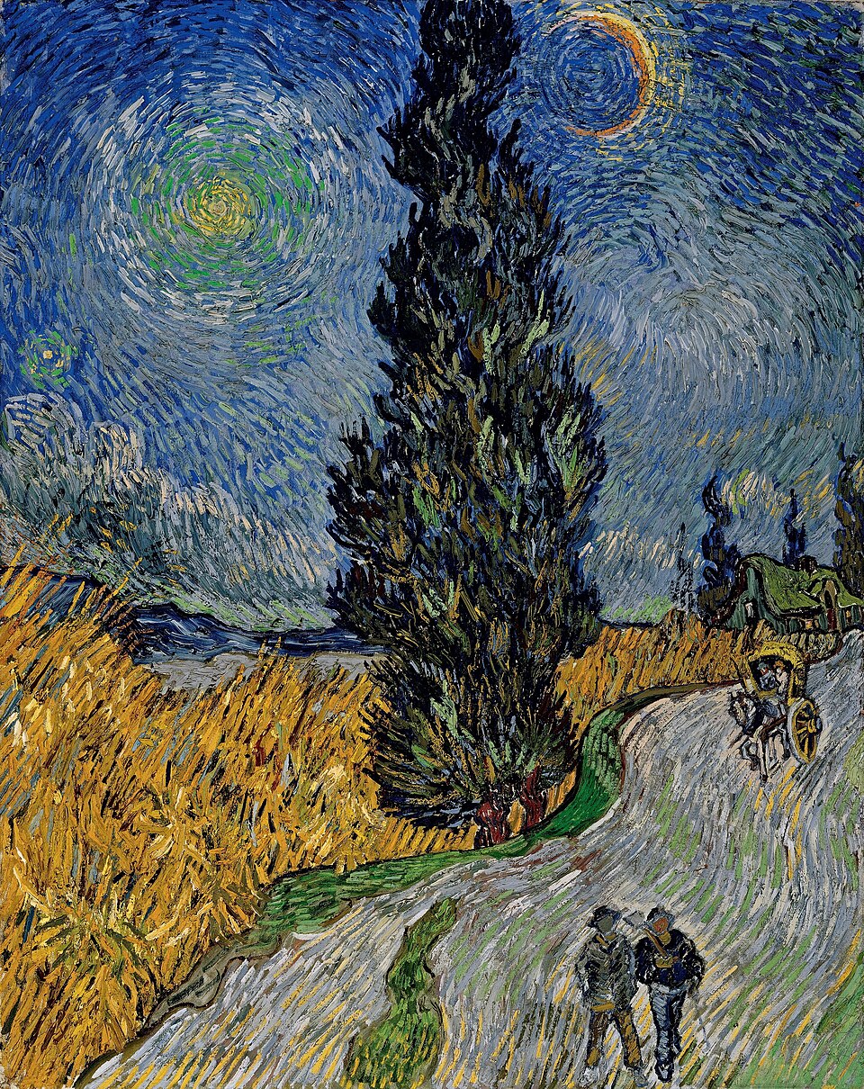 Con đường cùng cây bách và sao - Vincent van Gogh